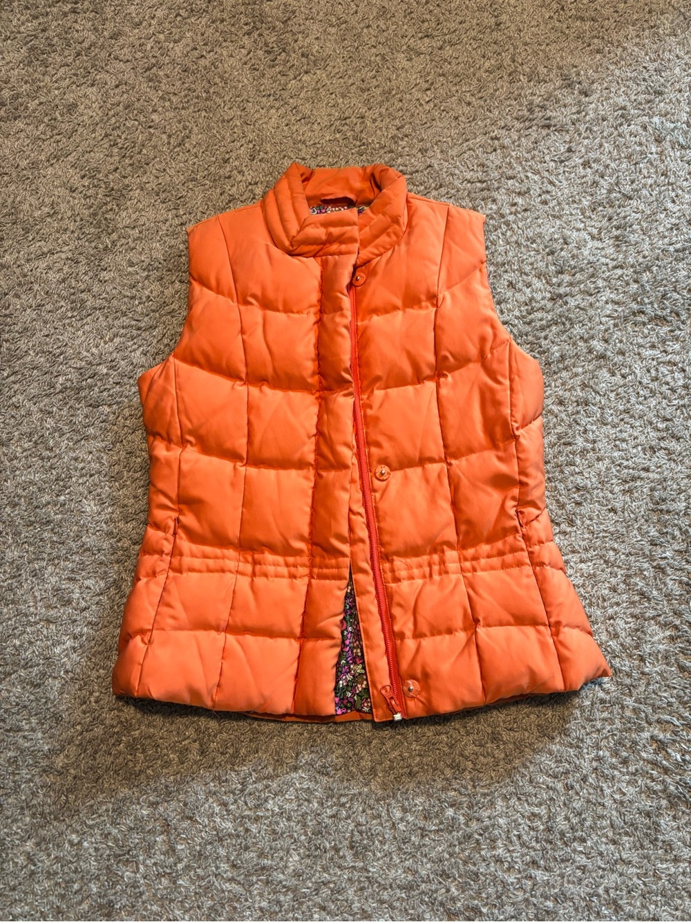 Lilly Pulitzer Orange Quilted Puffer Vest